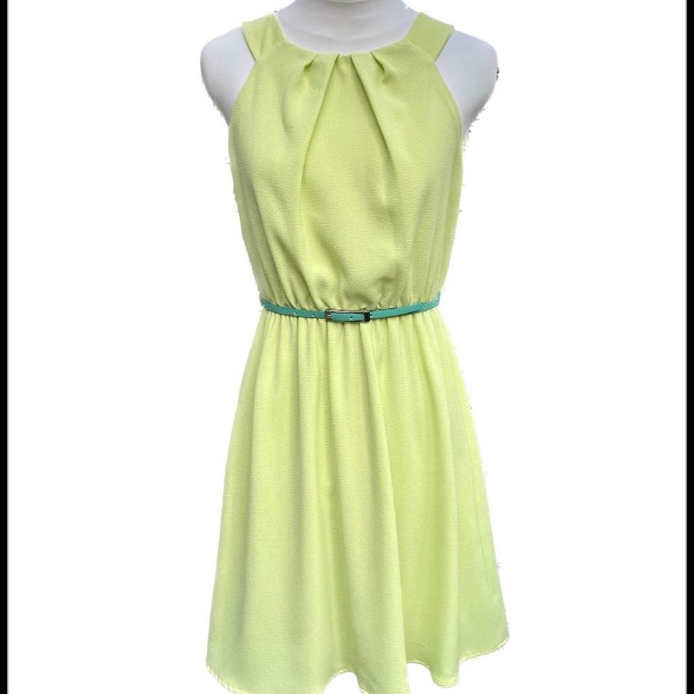 Maurices Sleeveless Greenish Yellow Dress Size Small
